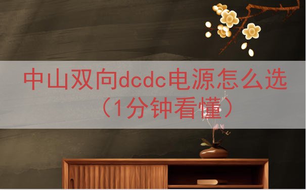 中山双向dcdc电源怎么选（1分钟看懂）