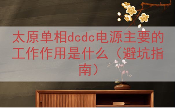 太原单相dcdc电源的工作作用是什么（避坑指南）
